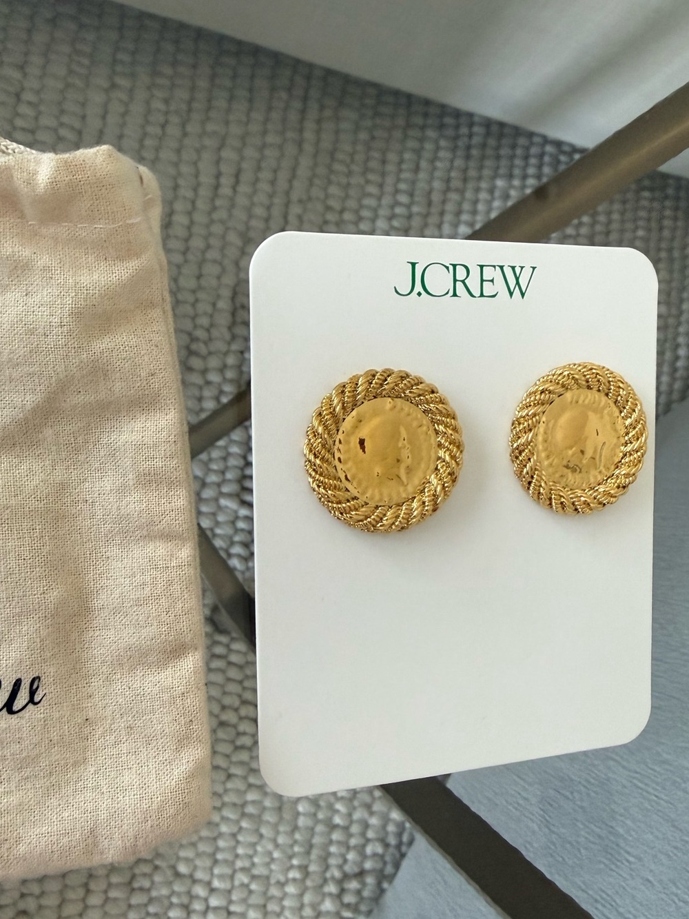 J. Crew RETAIL Rope Coin Earrings